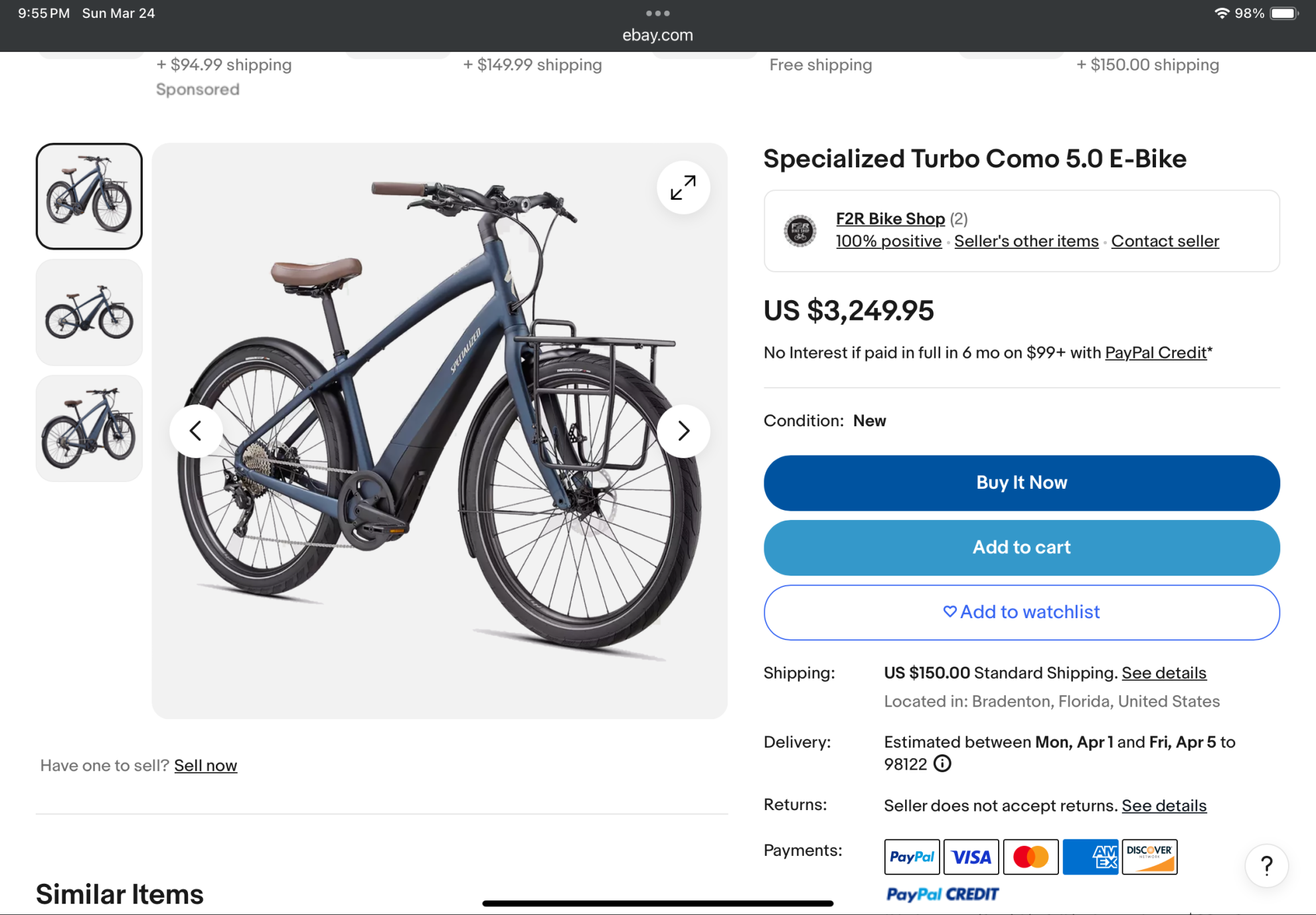 Specialized COMO 5.0 650B NVY/ WHTMTN M/L Blue