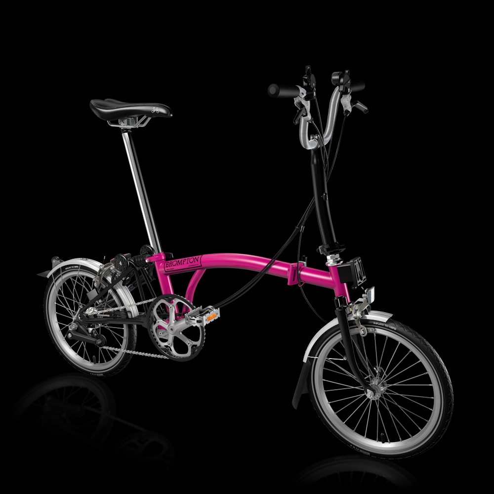 Brompton Bicycle M type 6 speed with fenders  Pink