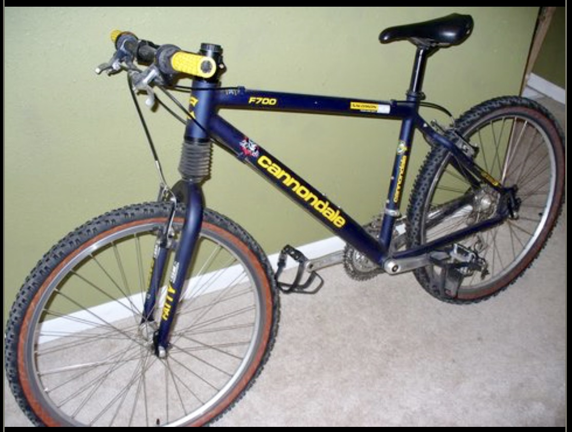 1999 Cannondale F700 Blue and Yellow or Gold