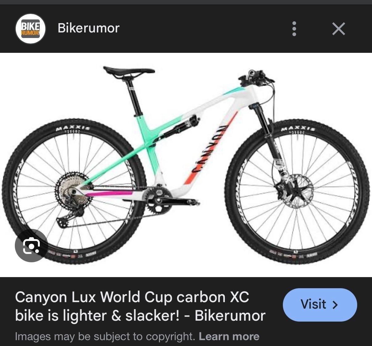 2023 Canyon bicycles Lucky World Cup CF 7 White