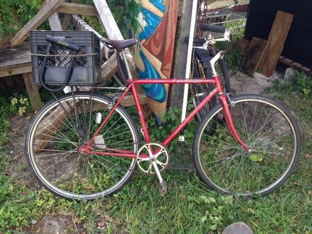 Peugeot Diamond Frame/Converted Single Speed Red