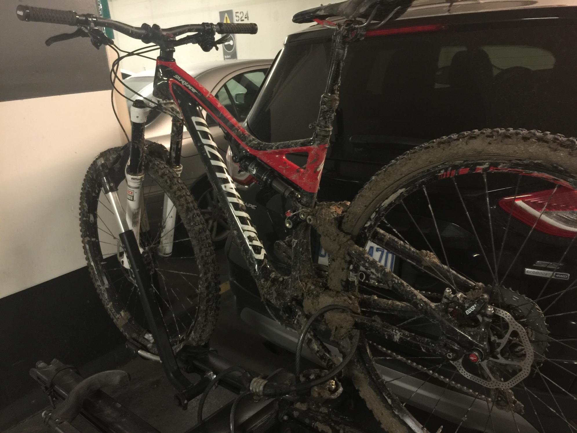 2013 Specialized Stumpjumper FSR Expert Carbon 29 Black, Red, and White