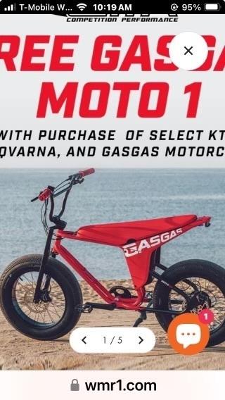 2024 Gas Gas Moto1 Red