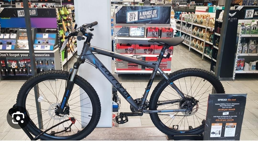 2019 Carrera bicycles Vengance Silver, gray or bare metal, Black, and Blue