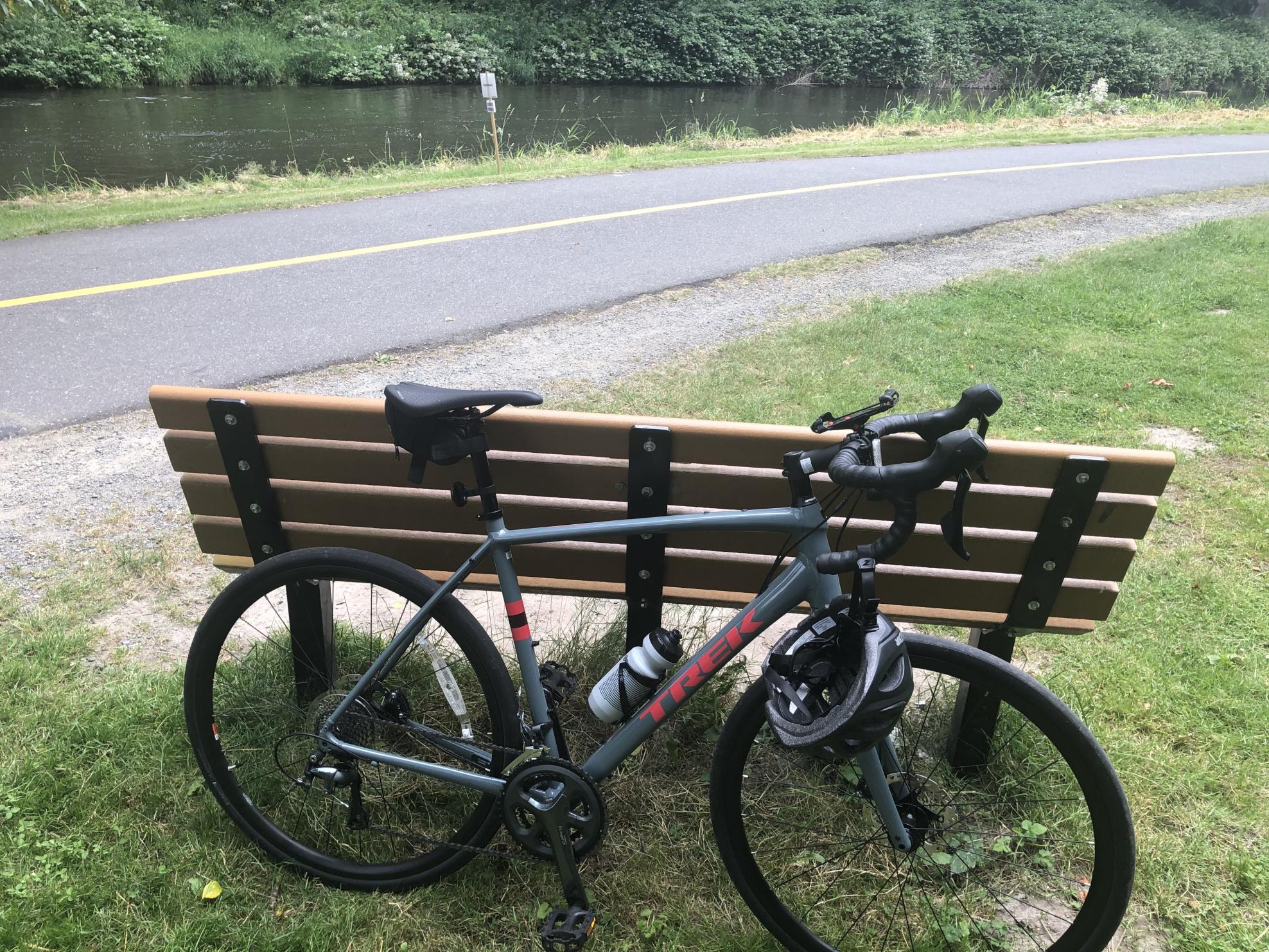 2019 Trek Checkpoint AL 4 Silver, gray or bare metal and Red