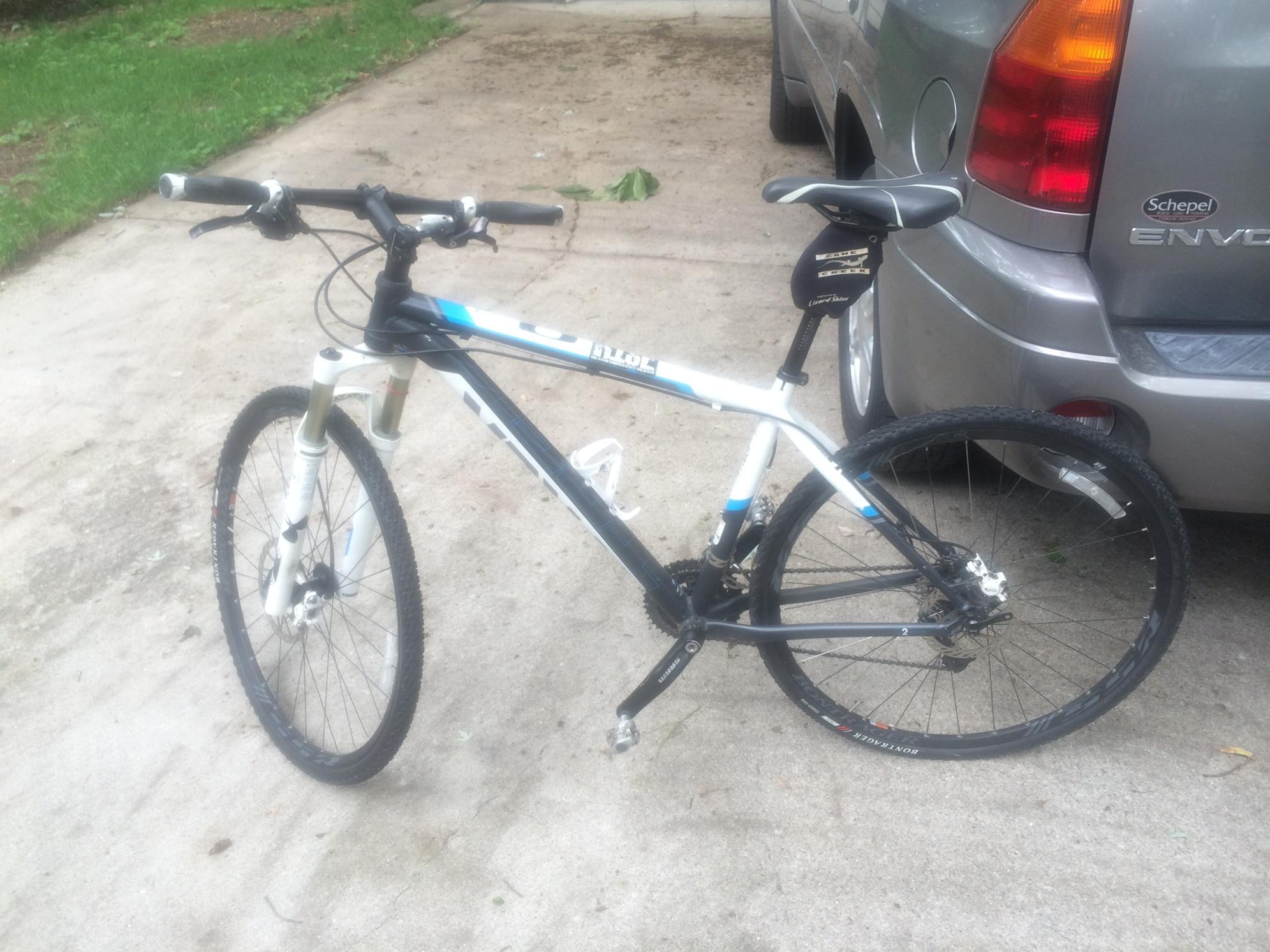 2010 Trek X-Caliber  White, Blue, and Stickers tape or other cover-up