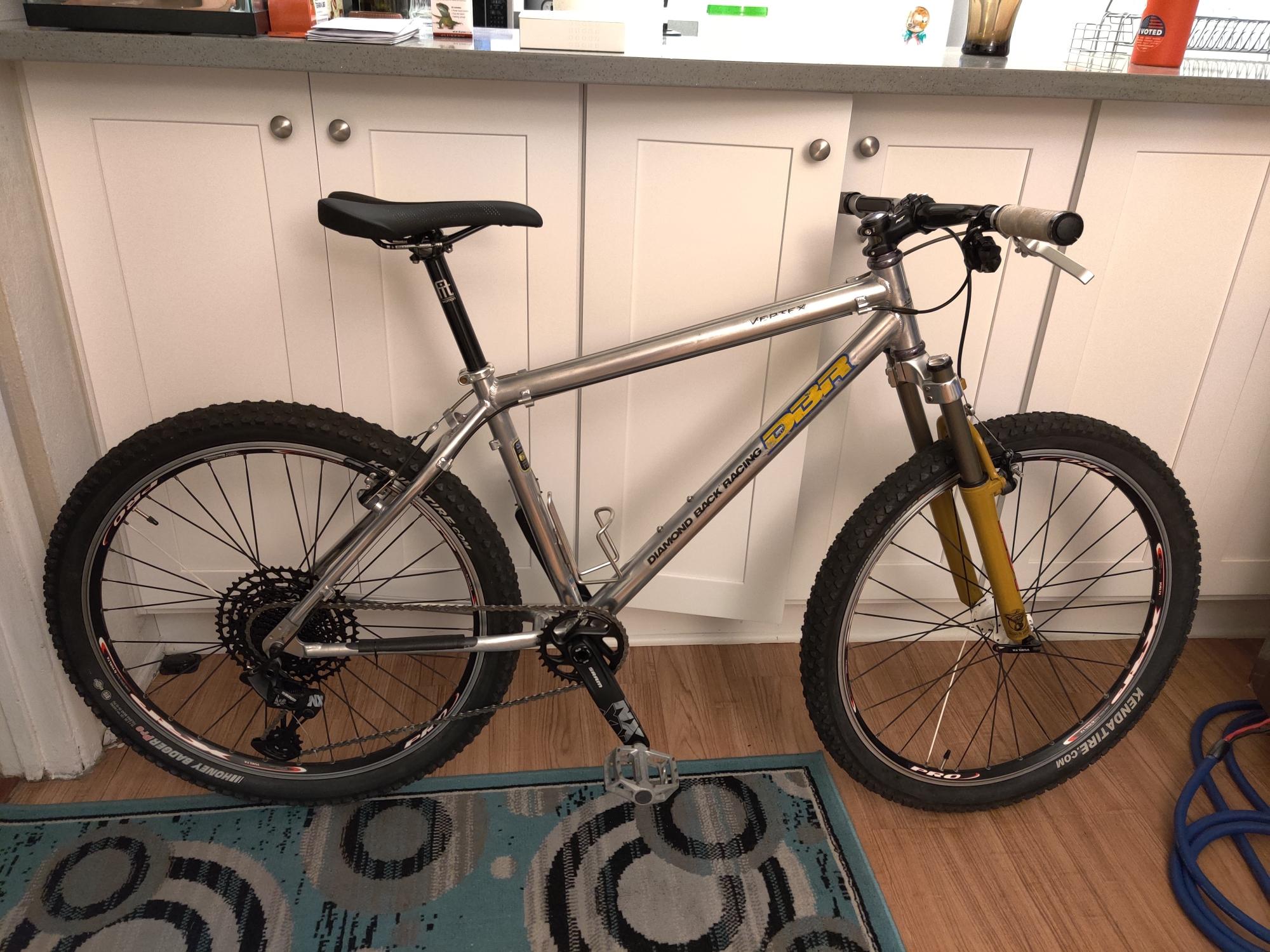 1994 Diamondback Vertex Silver, gray or bare metal