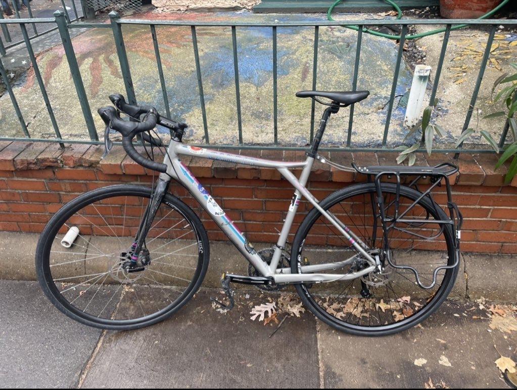 2017 GT Bicycles Silver, gray or bare metal and Stickers tape or other cover-up