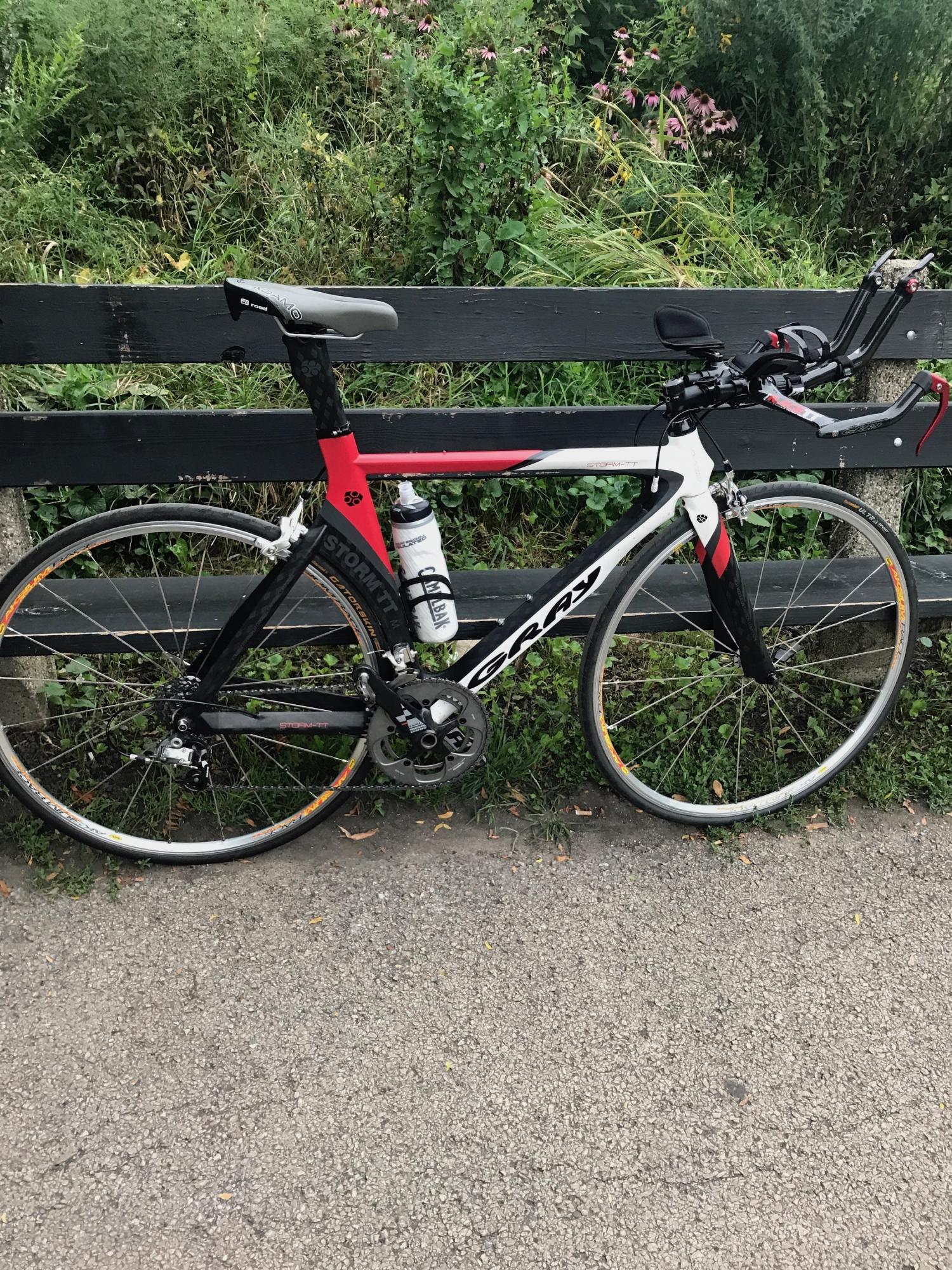 Gray Storm TT Red, White, and Black