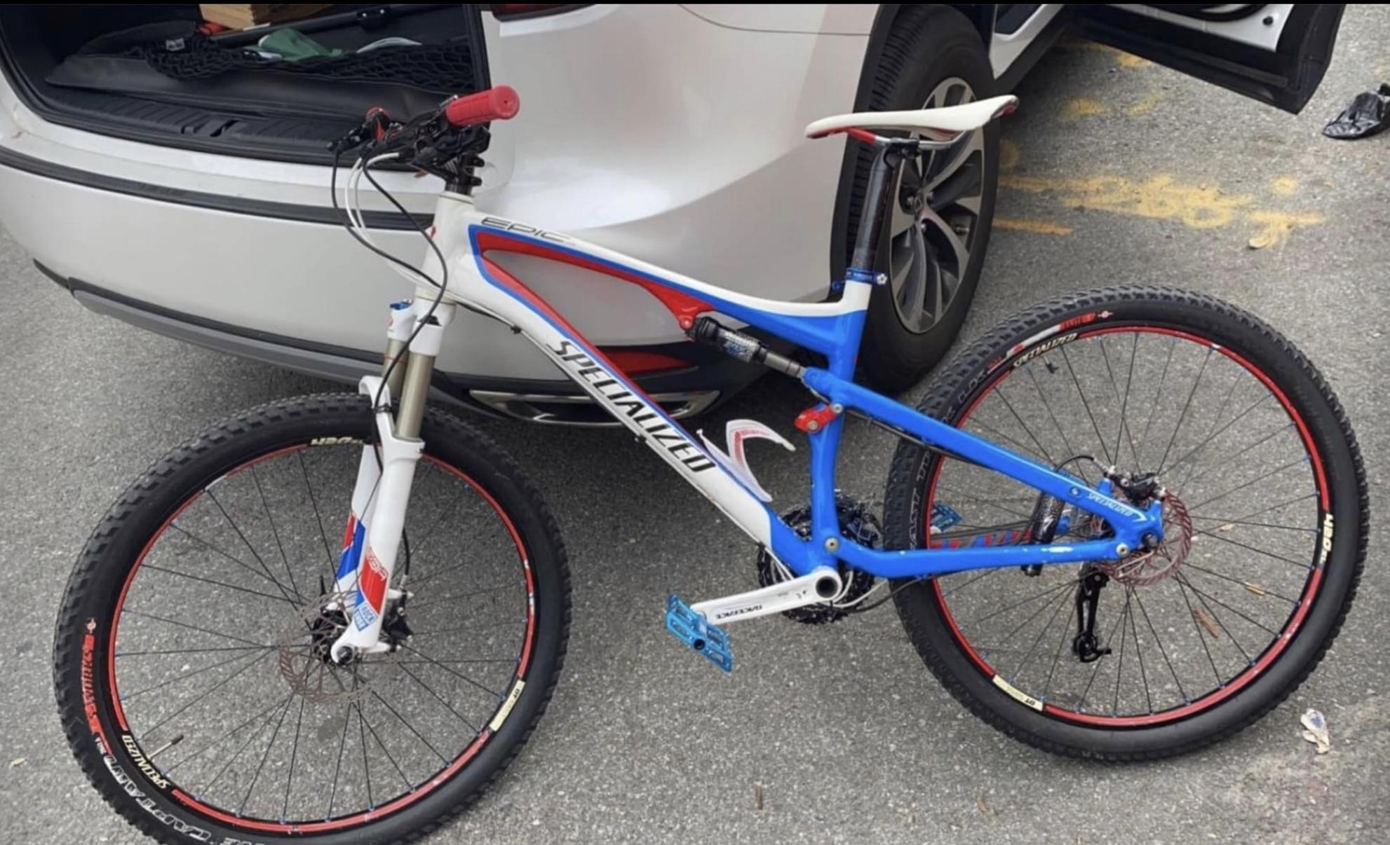 2011 Specialized Epic Comp White, Blue, and Red