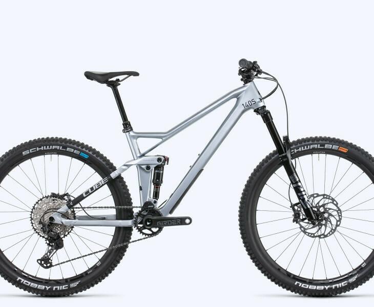 2022 Cube Stereo 140 HPC SL Silver, gray or bare metal