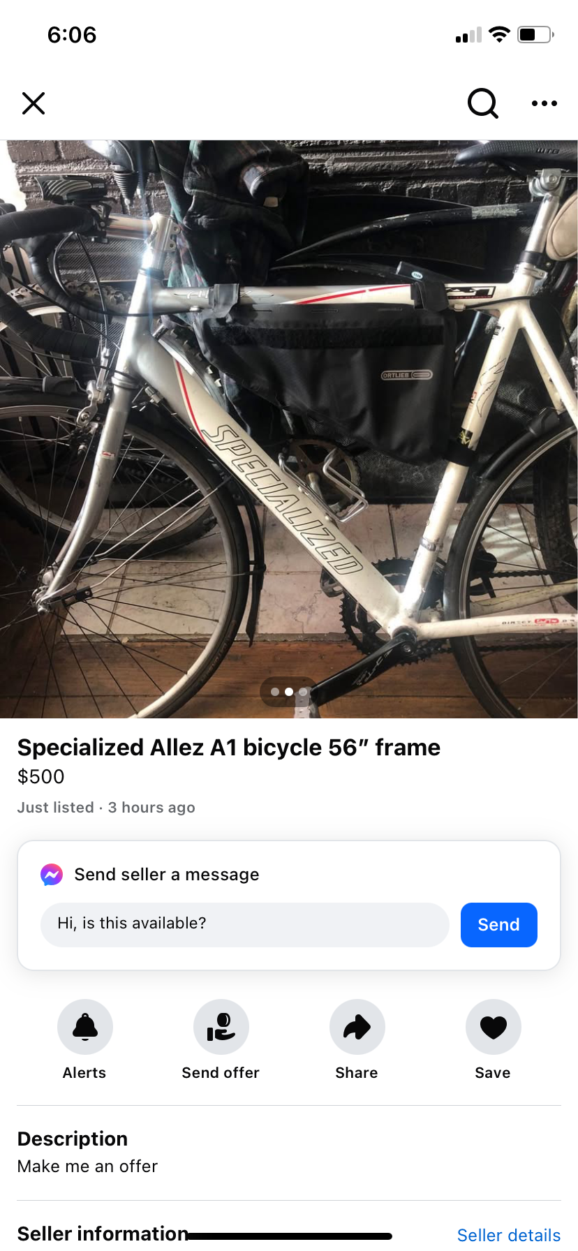 2000 Specialized Allen A1 White