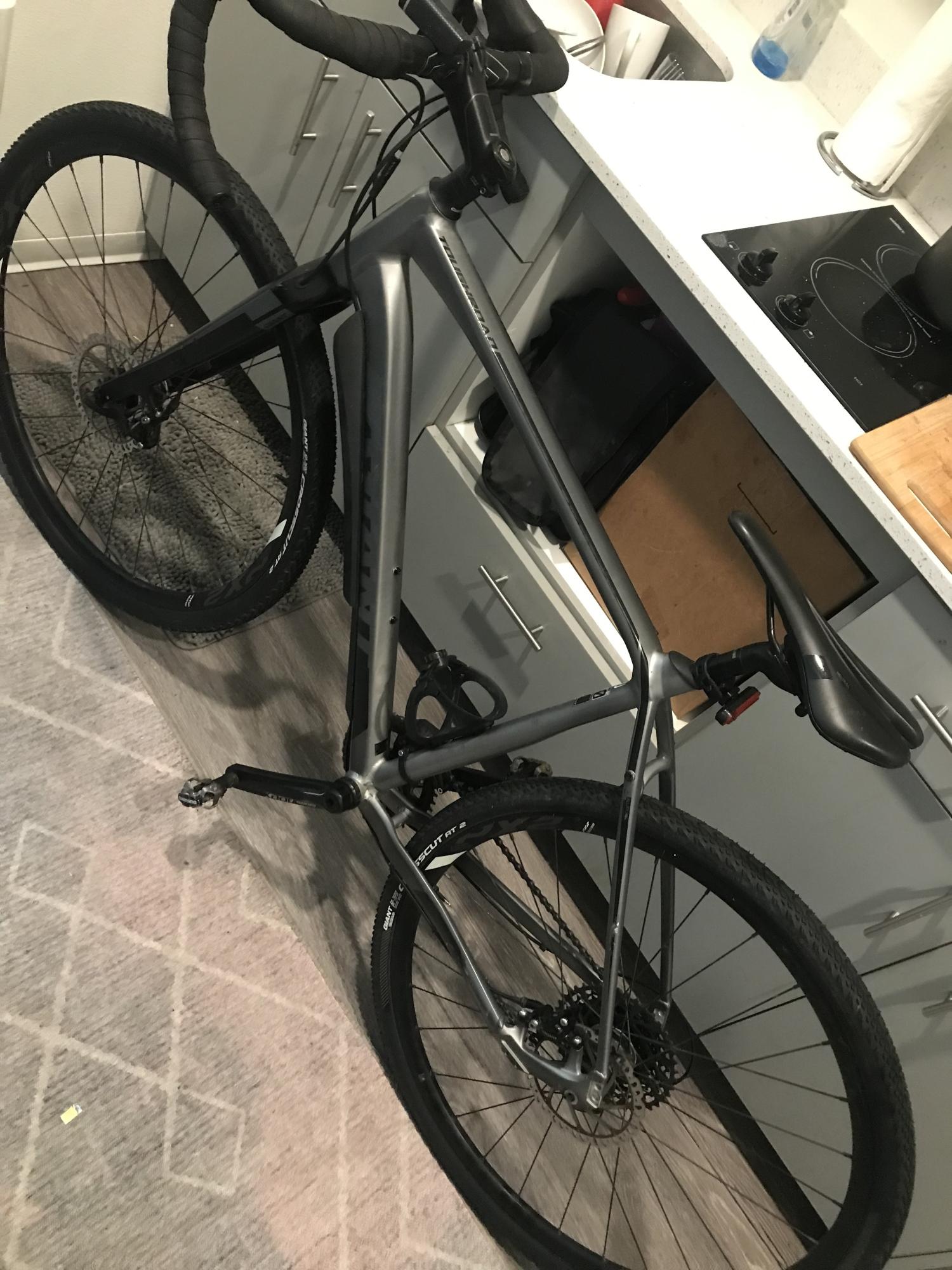 2021 Giant Toughroad SLR Silver, gray or bare metal and Black