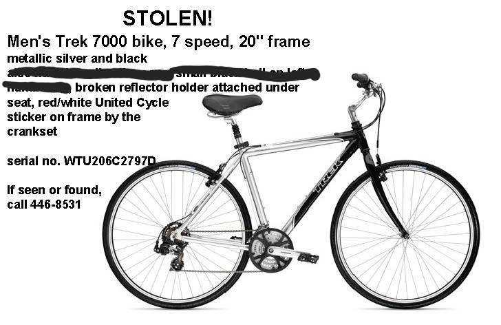 2009 Trek 7000 Silver, gray or bare metal and Black