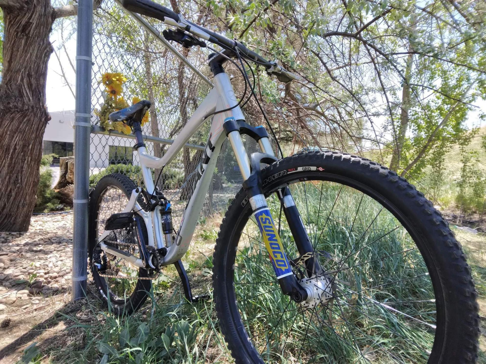 2010 Giant Reign X0 Silver, gray or bare metal