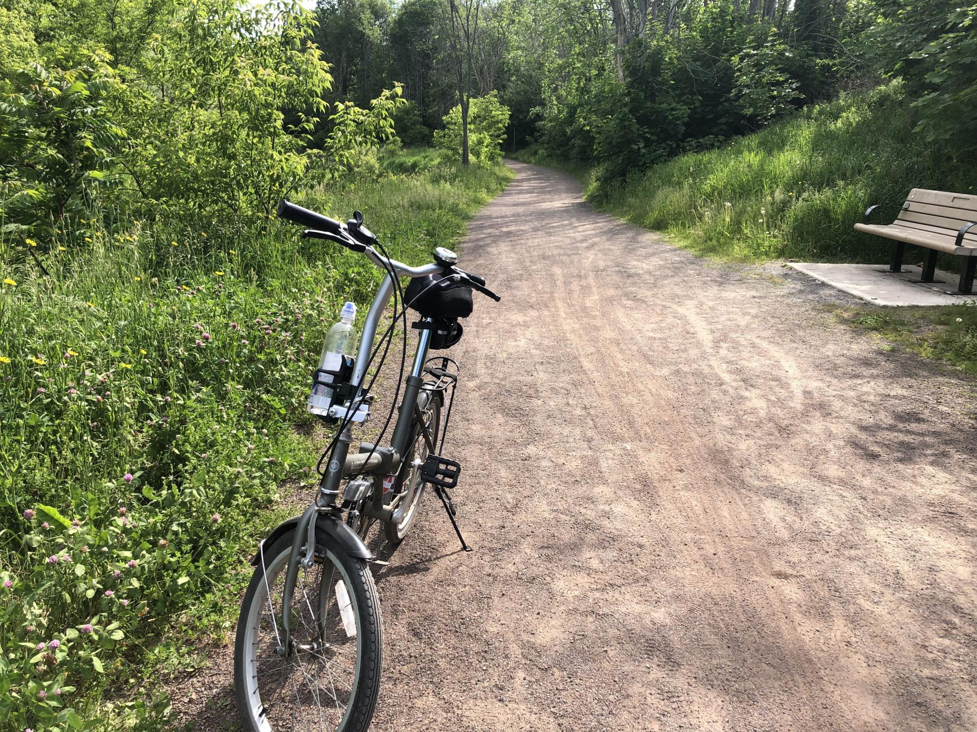 Adventurer Foldable bike Silver, gray or bare metal and Black