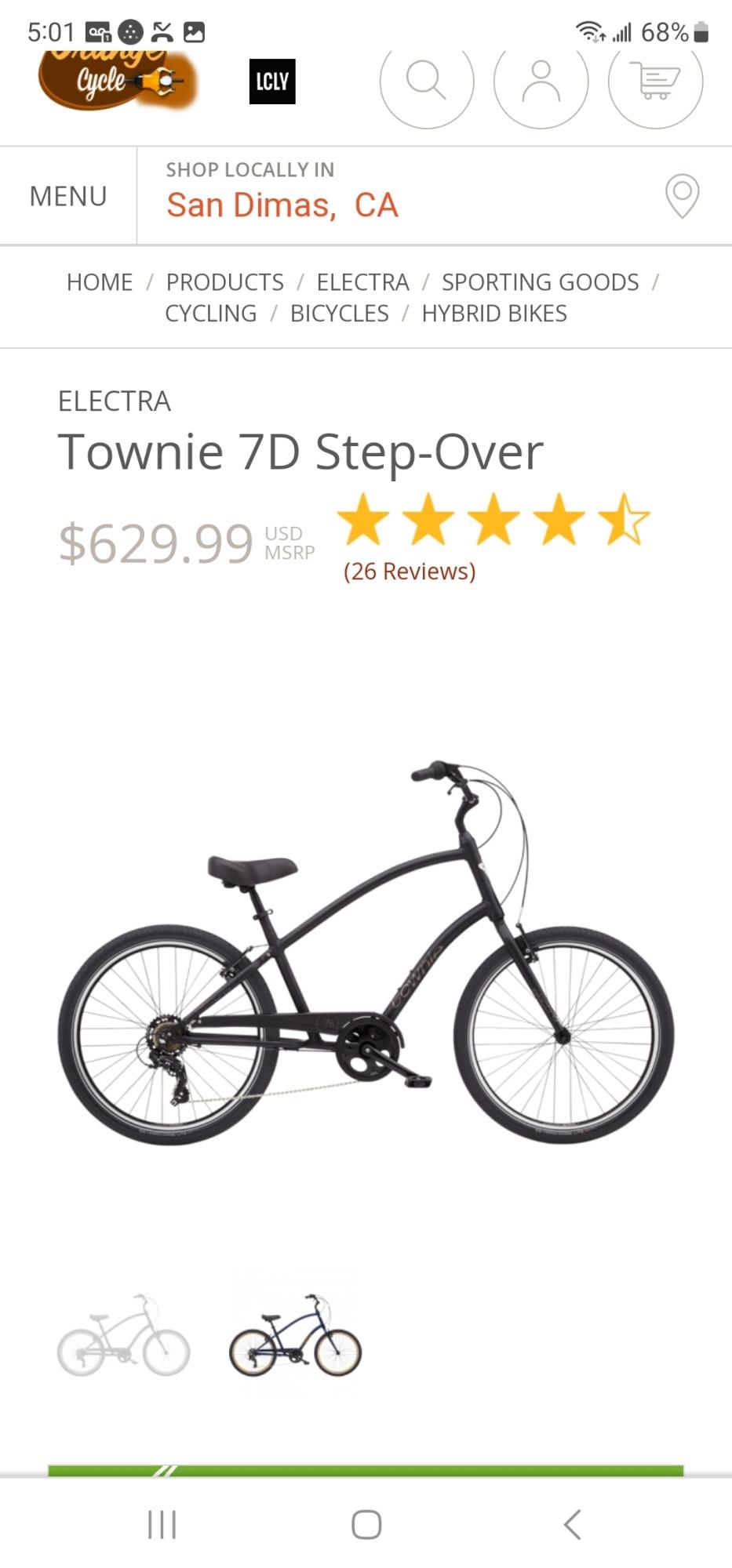 2021 Electra Cruiser 7D Step Over tall Black