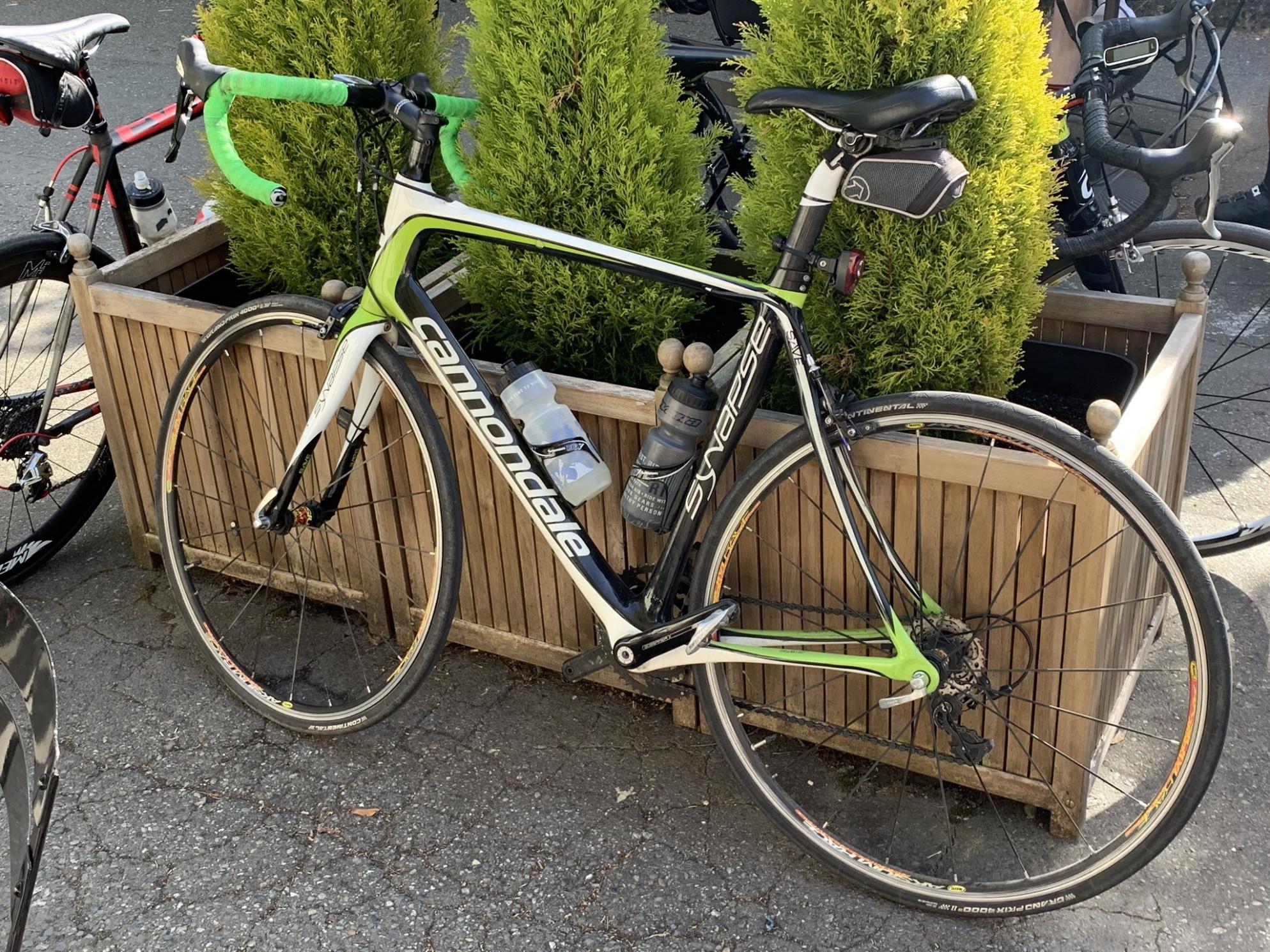 2009 Cannondale Synapse Black, White, and Green