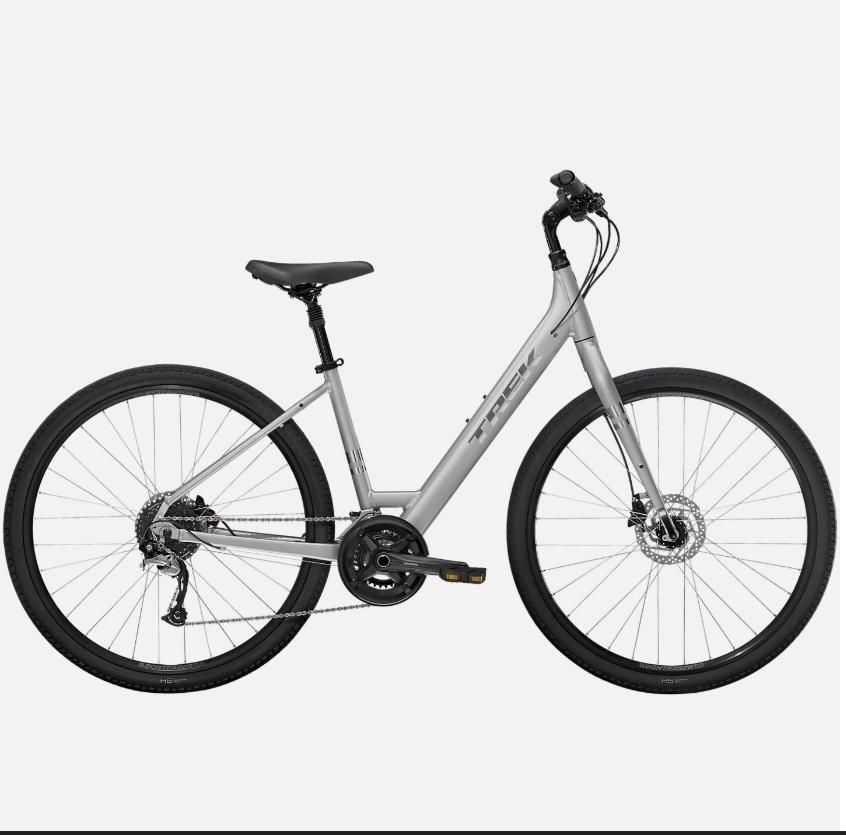 2022 Trek Verve 3 Disc Lowstep X-Small Silver, gray or bare metal