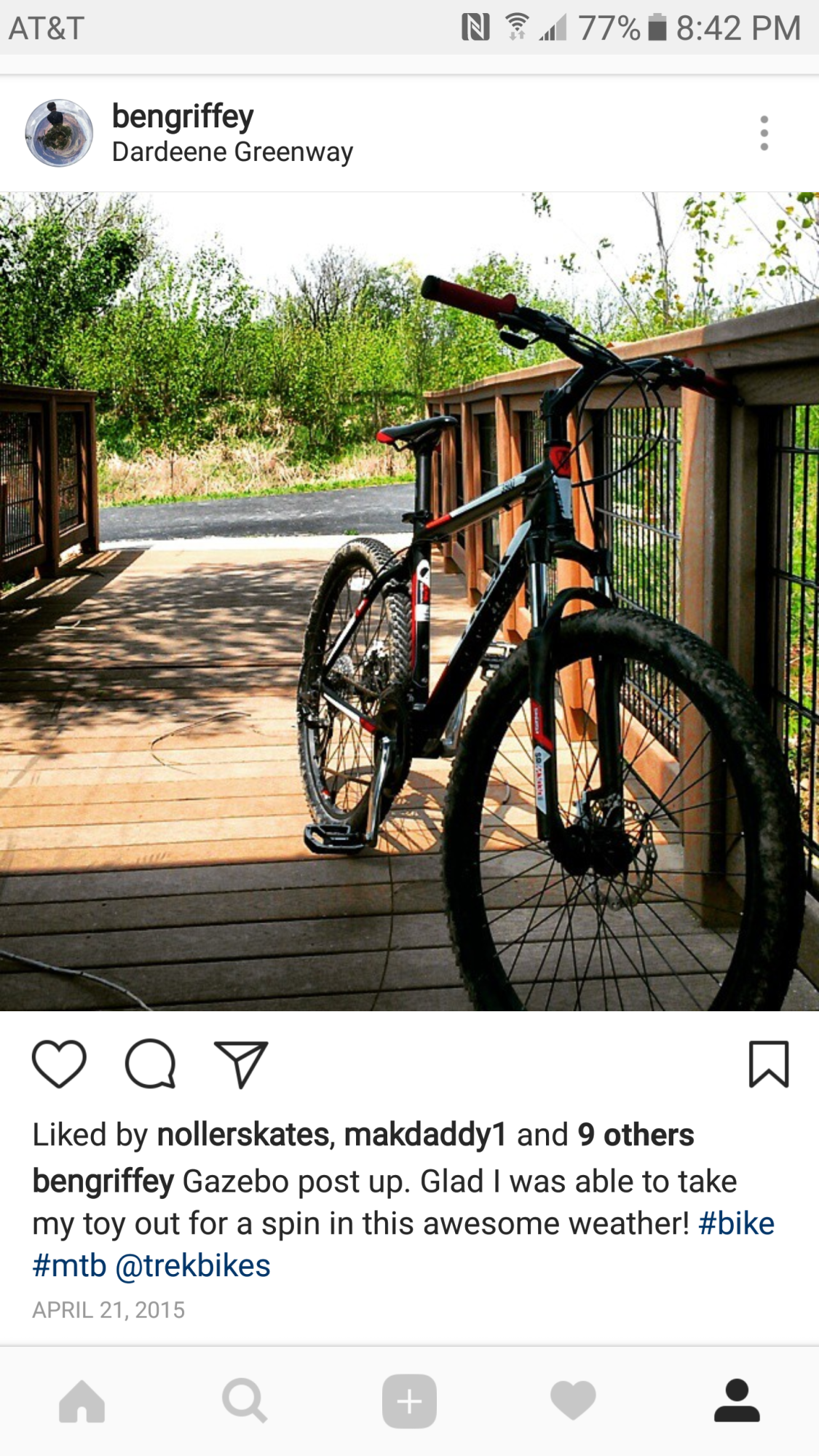 2014 Trek 3500 Disc Black and Red