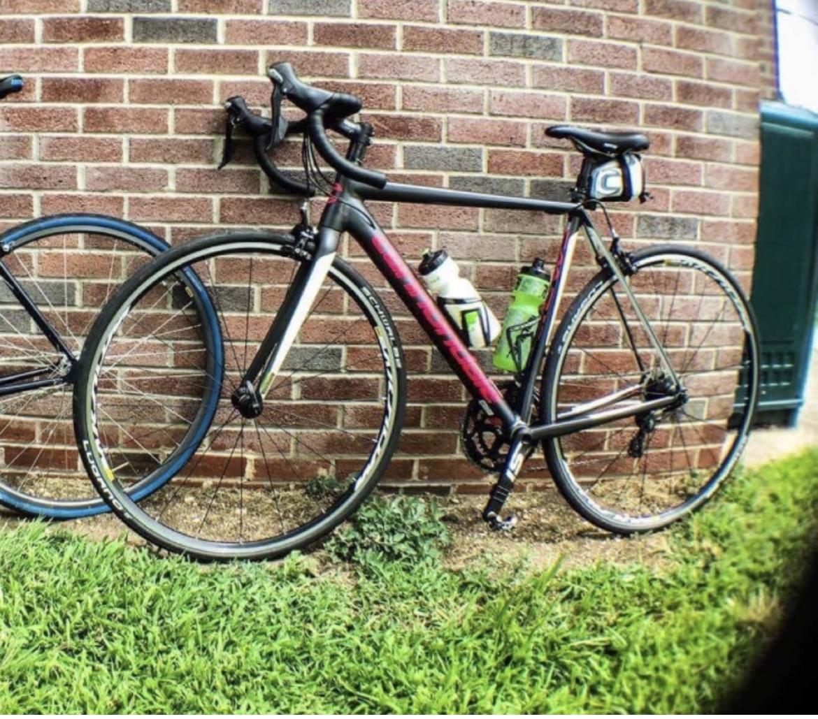 2017 Cannondale CAAD12 105 Silver, gray or bare metal, Pink, and White