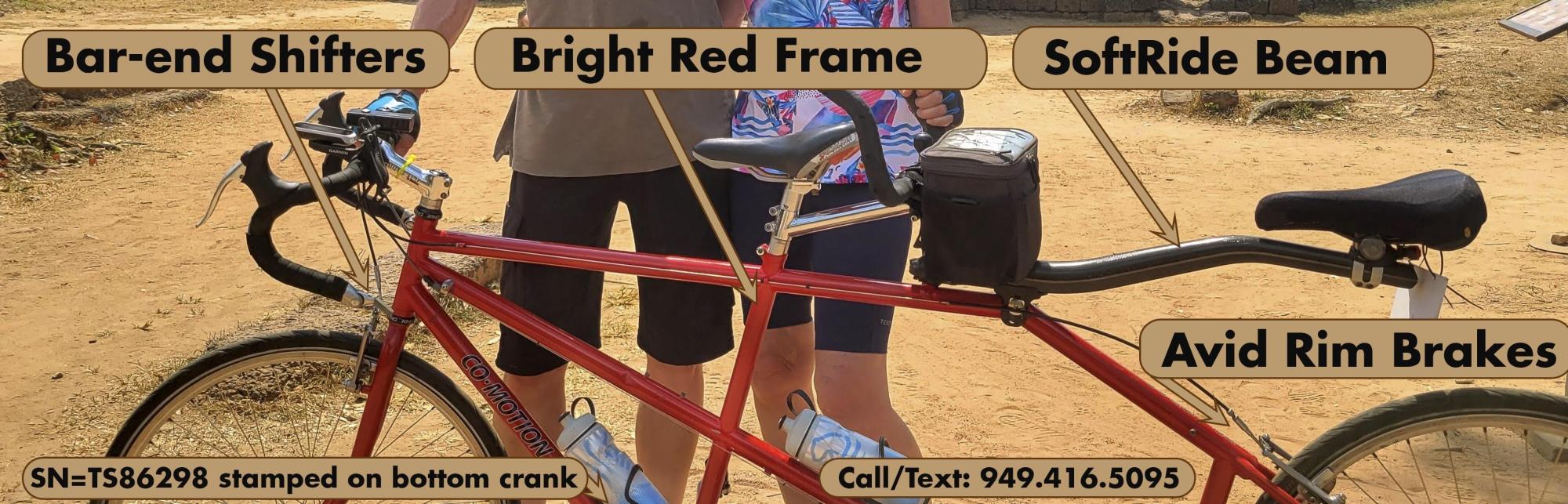 1998 Co-Motion Cappuccino tandem Red