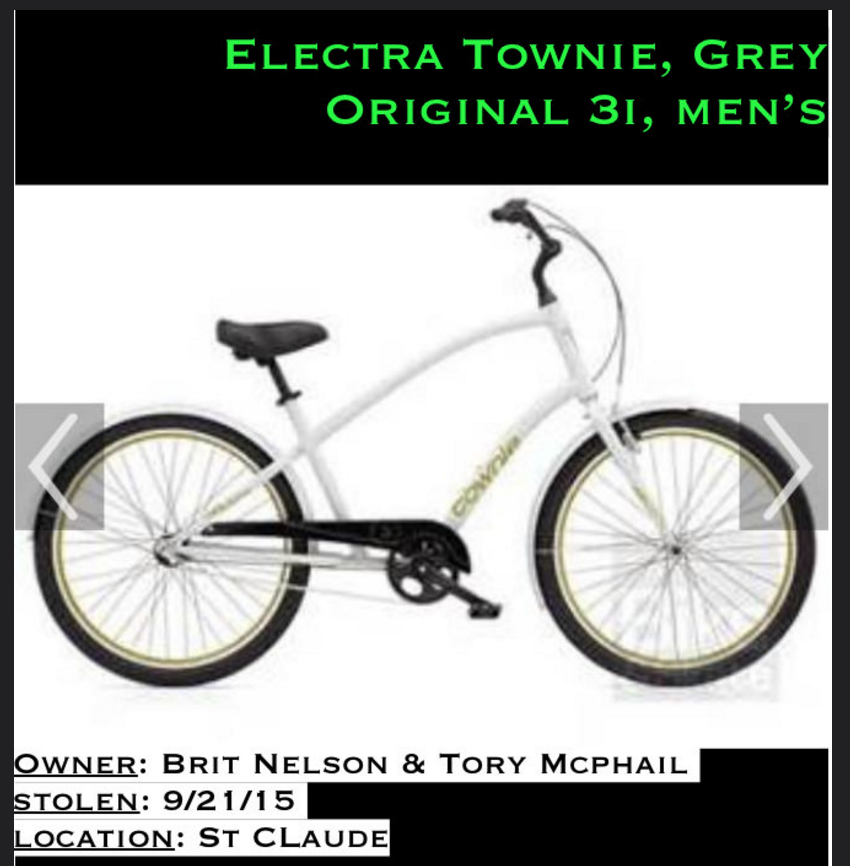 Electra Townie, Original 31 Silver or Gray