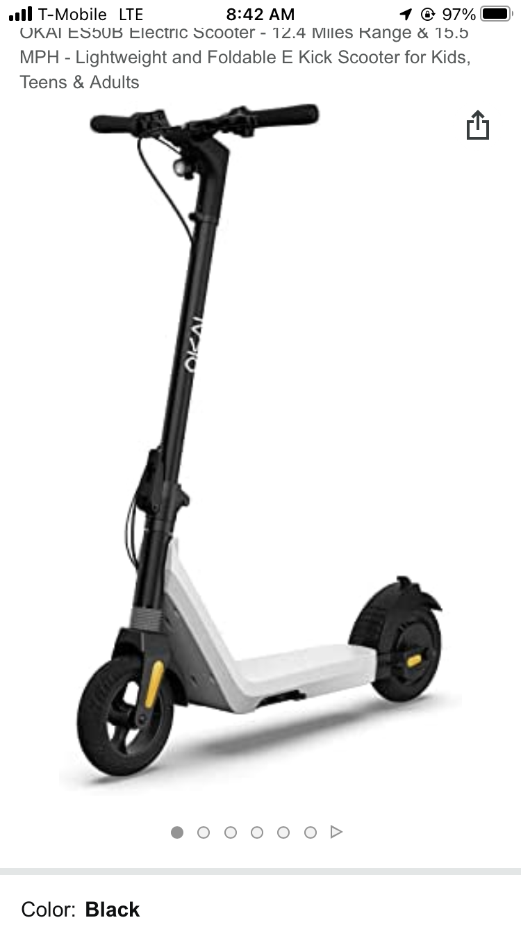 2022 Okai ES50B e-scooter White