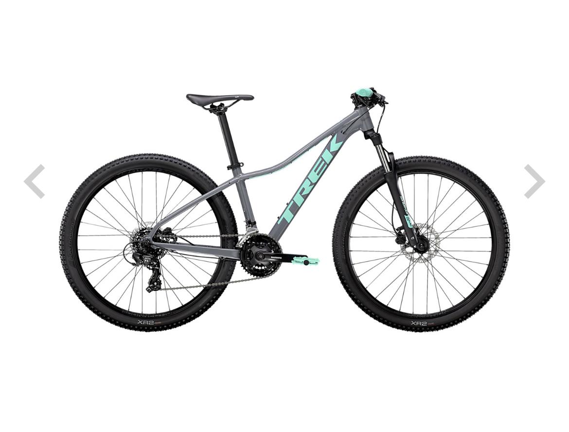 2021 Trek Marlin 5 Teal and Silver, gray or bare metal