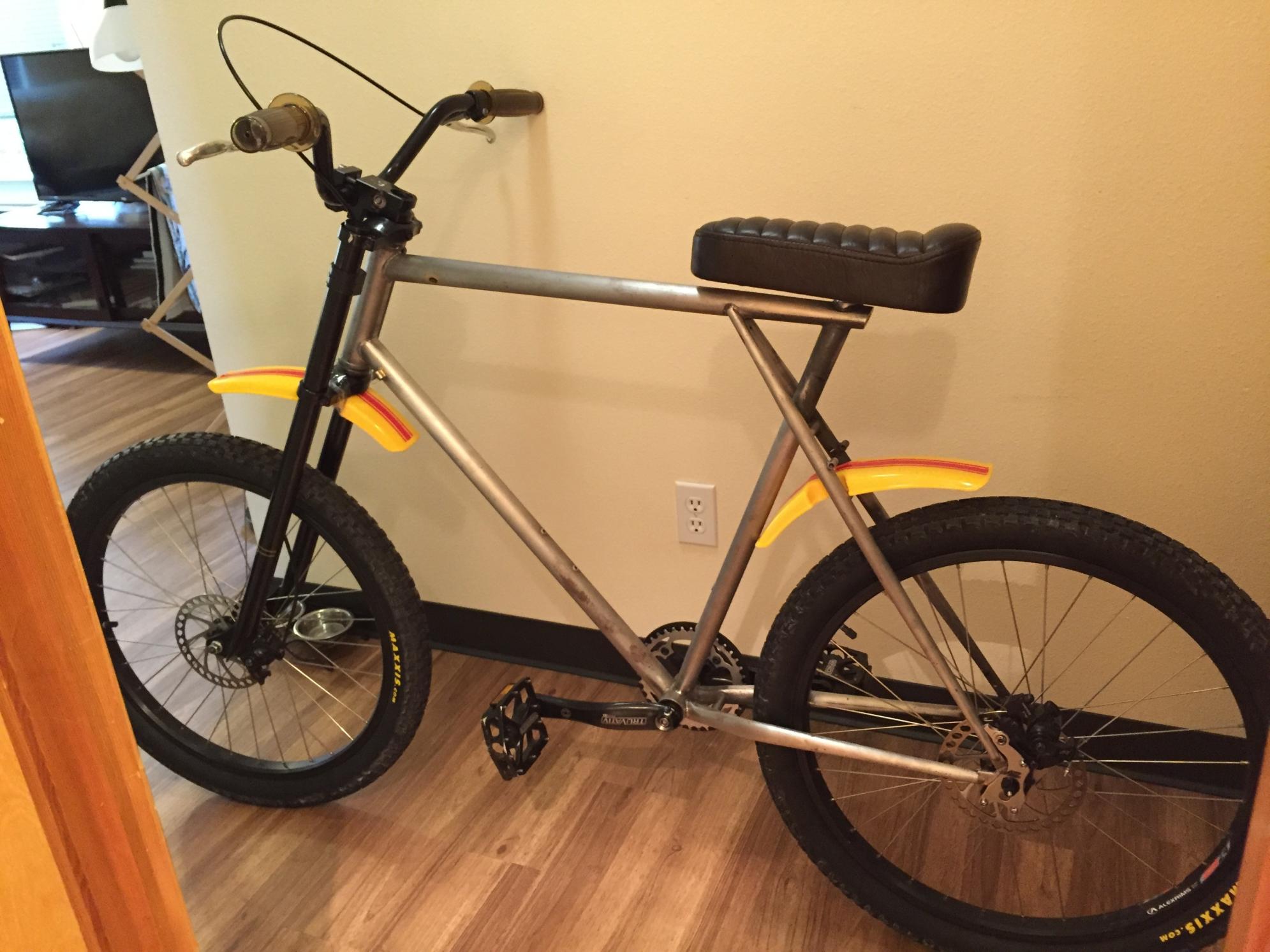 1992 GT Bicycles Tequesta / raw frame with Black strip on top tube Silver or Gray