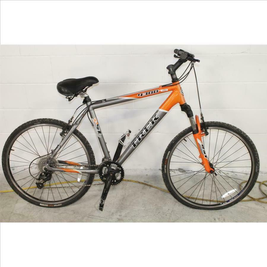 Trek 4300 (Disc) Orange and Silver, gray or bare metal