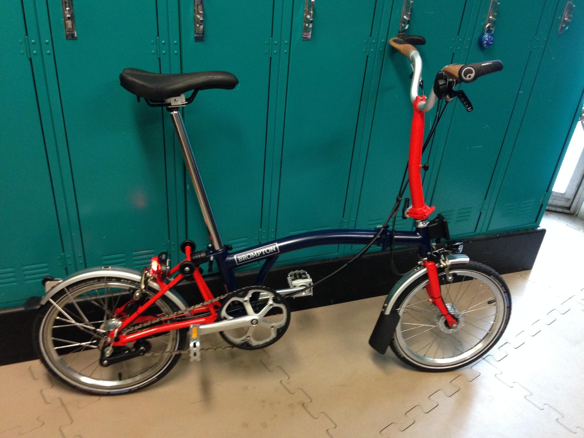 2017 Brompton Bicycle Blue and Red