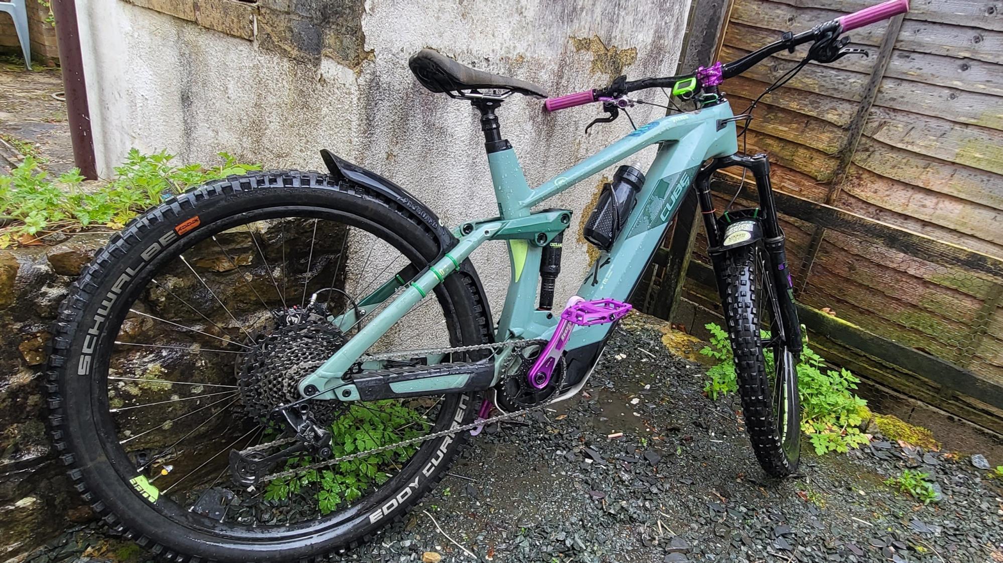 2020 Cube Stereo Hybrid Green and Purple