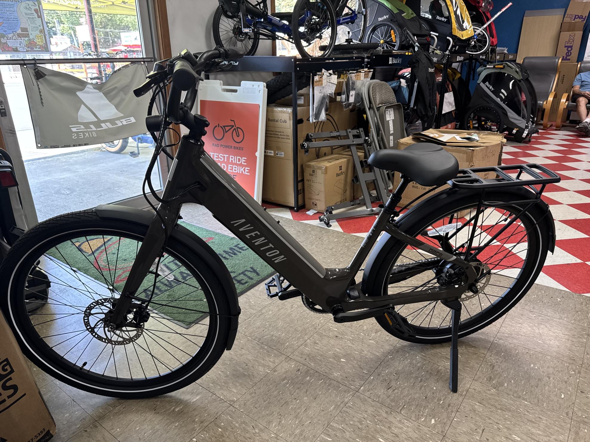 2025 Aventón Pace 4 Step-Through Ebike Brown and Black