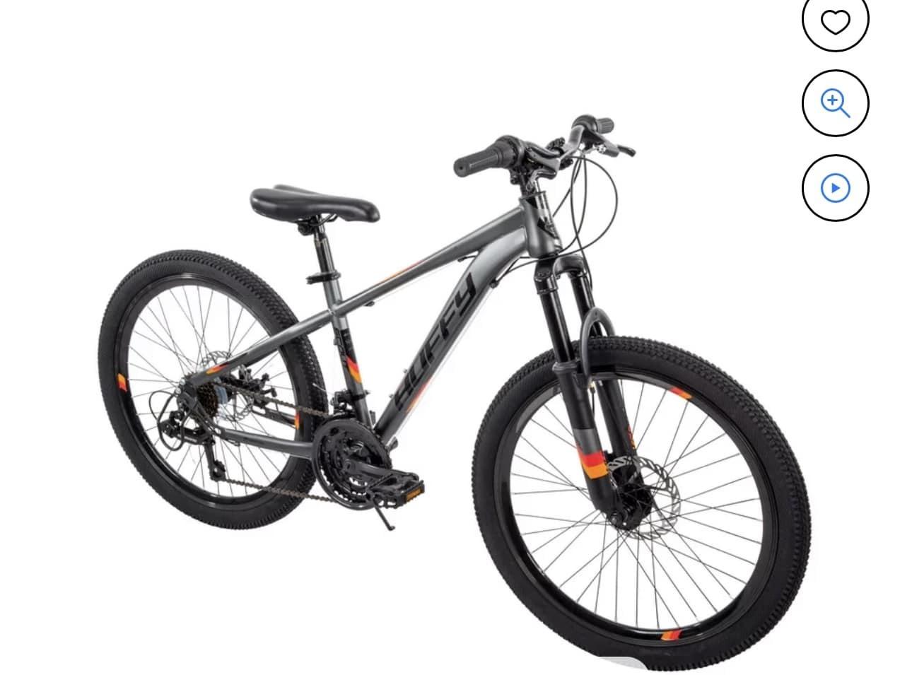 2023 Huffy Durable hardtail steel Silver, gray or bare metal