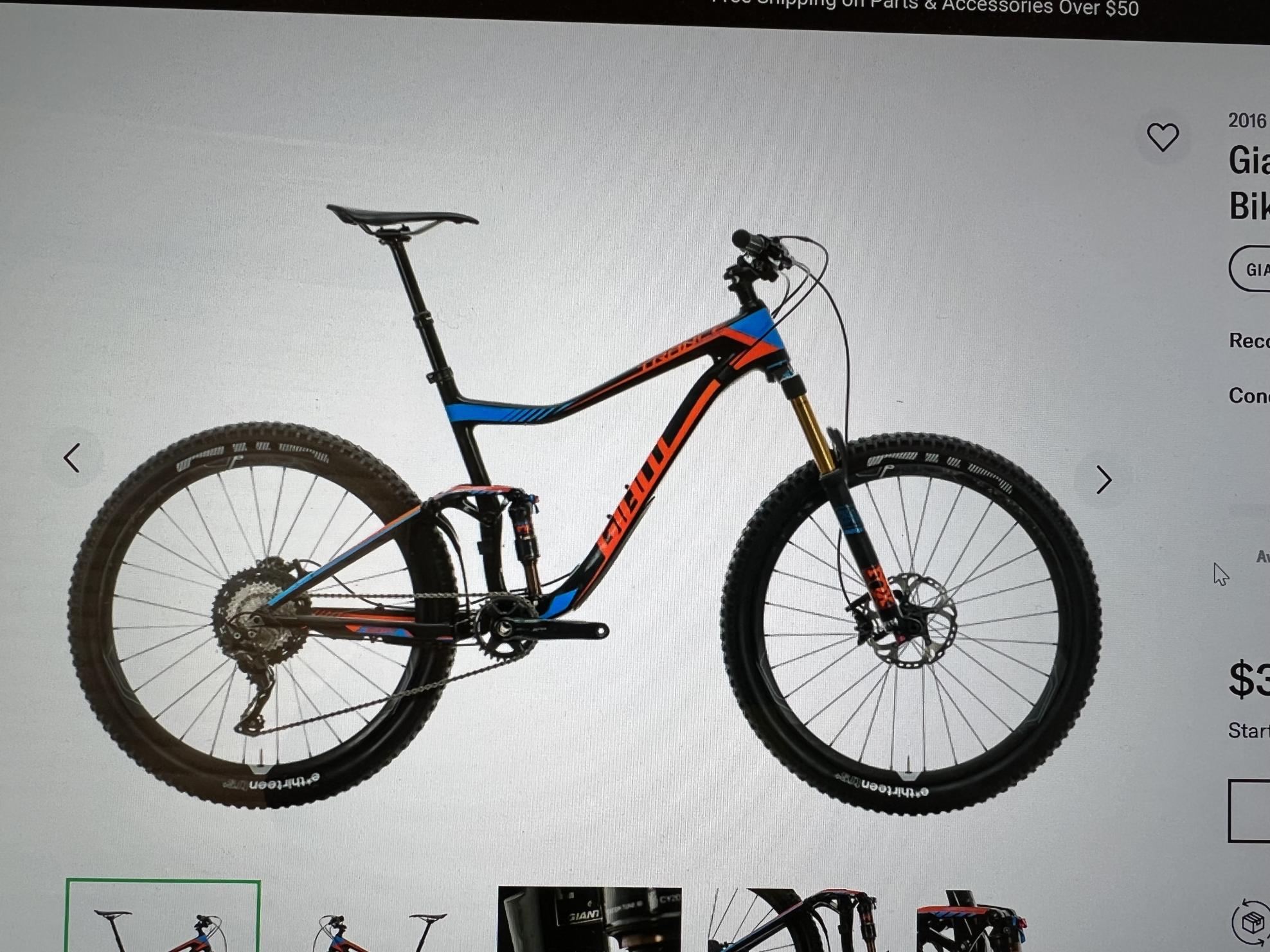 2019 Giant Trance Adv. 1 Blue and Orange