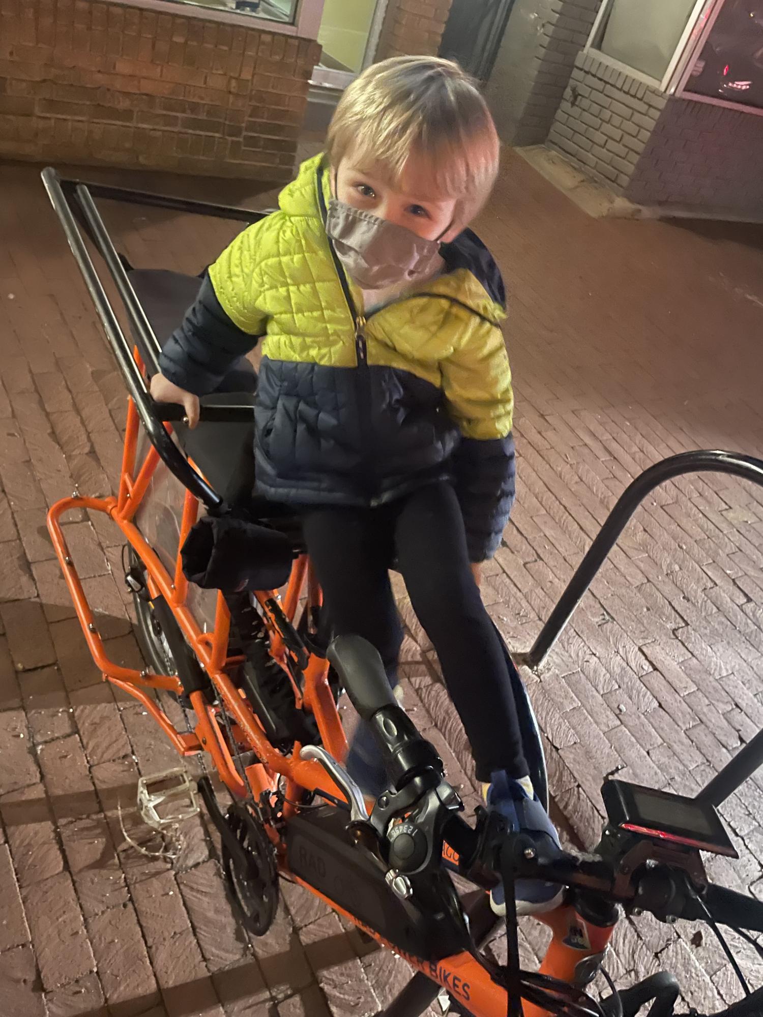 2018 Rad Power Bikes RadWagon cargo bike (rear storage) Orange