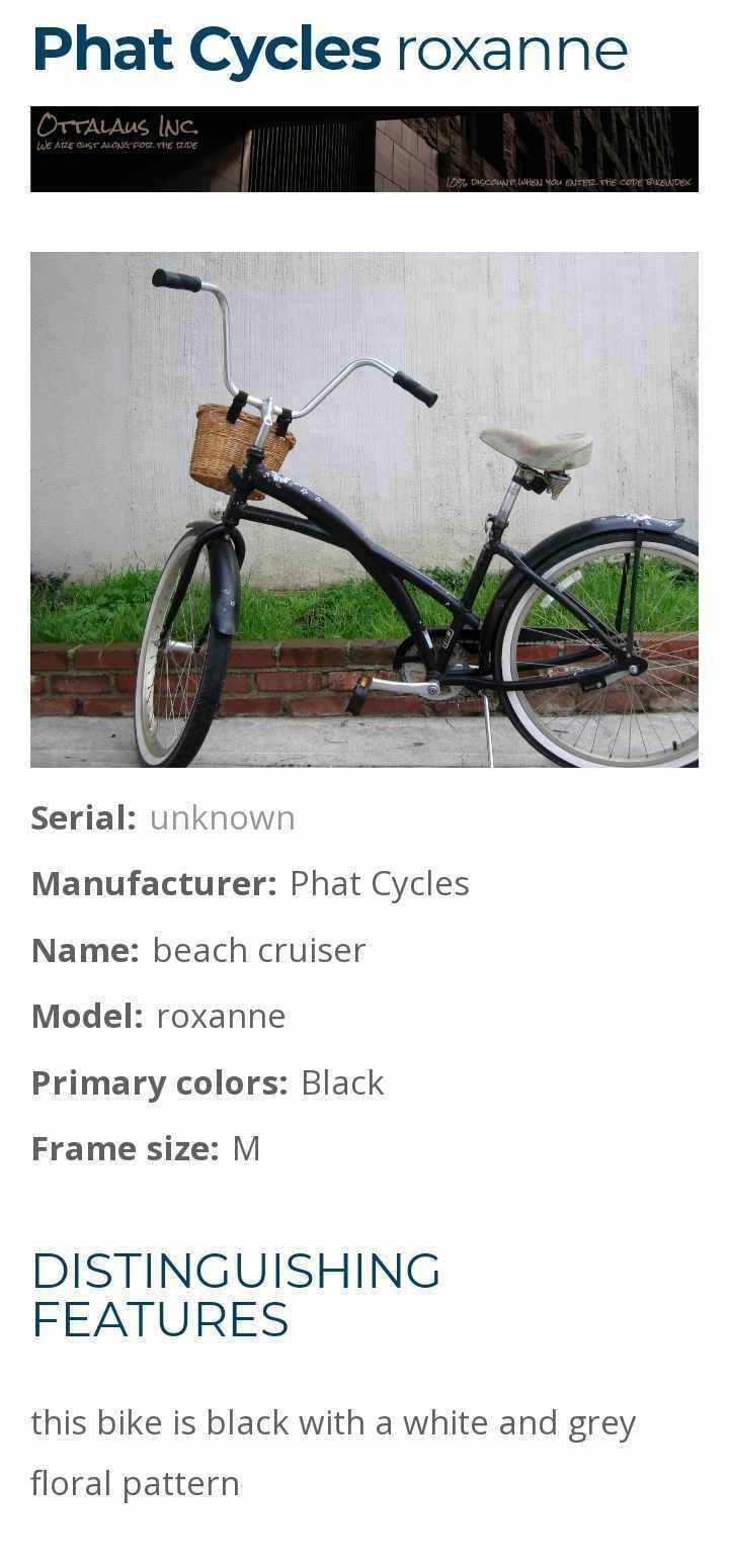 Phat Cycles roxanne Black