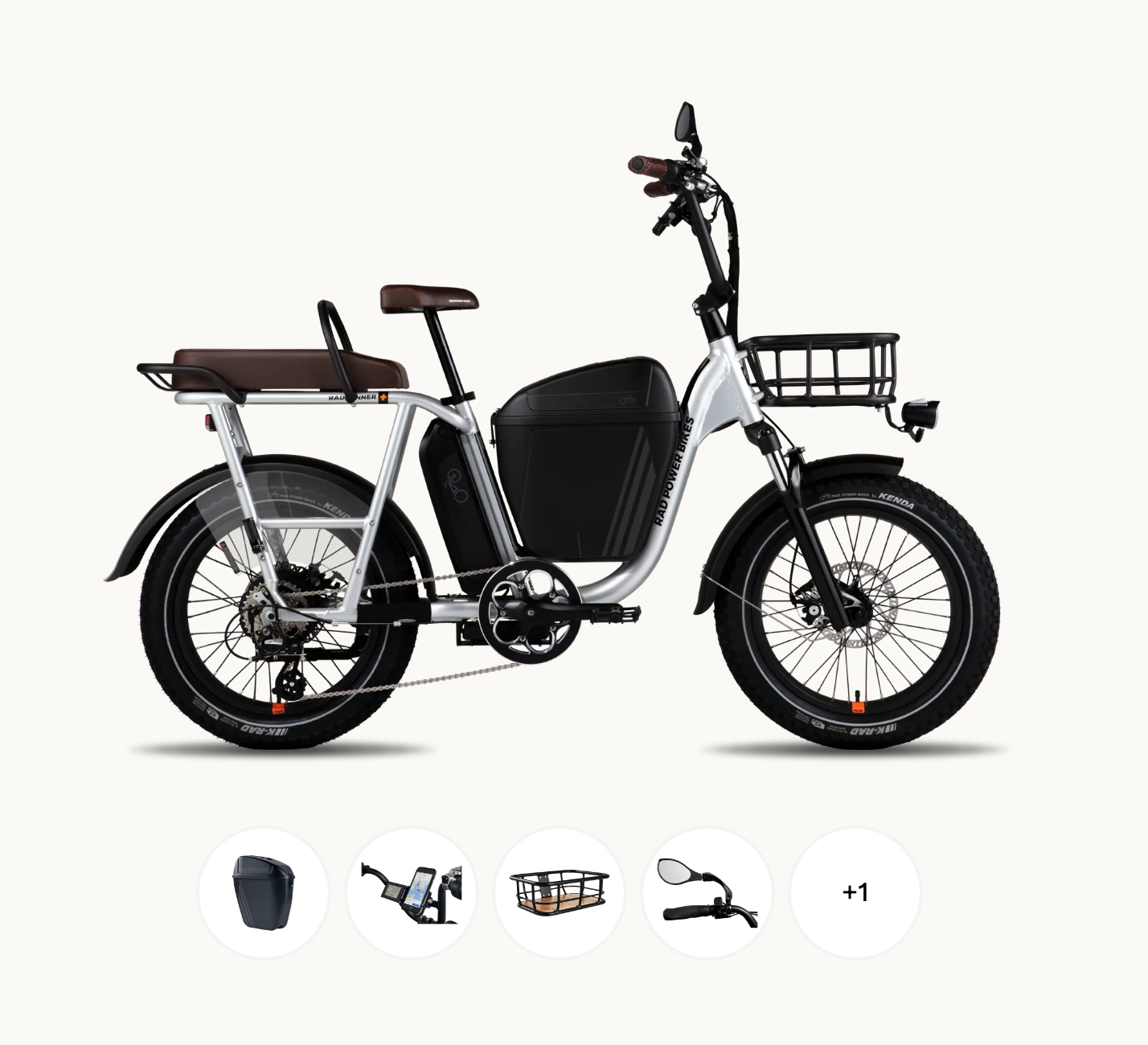 2022 Rad Power Bikes RadRunner Plus Silver, gray or bare metal