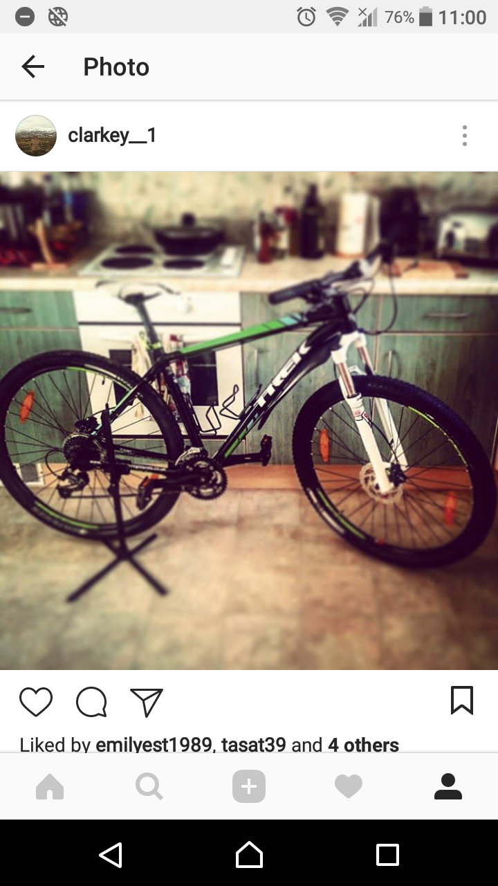 2015 Trek X-Caliber 7 Black, Green, and Blue