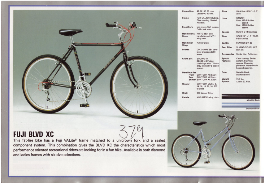 1986 Fuji Boulevard XC  Black