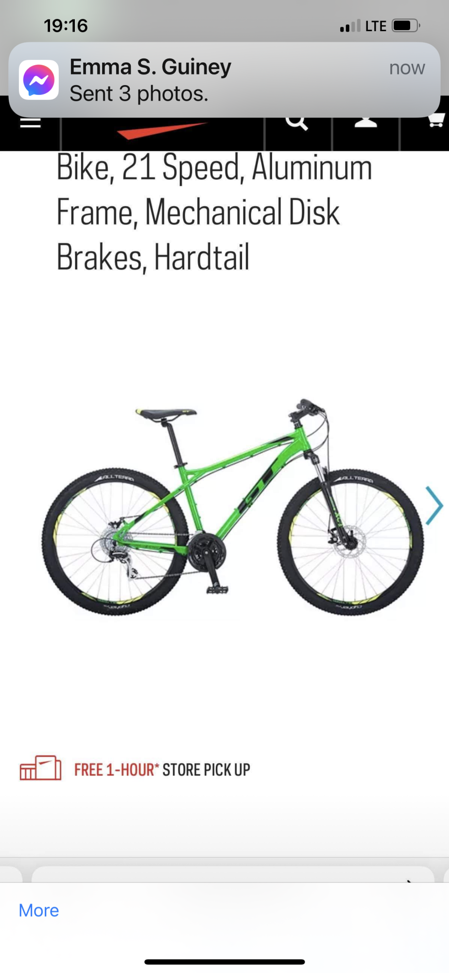 GT Bicycles GT aggressor 27.5 Mountain bike alumi... Green