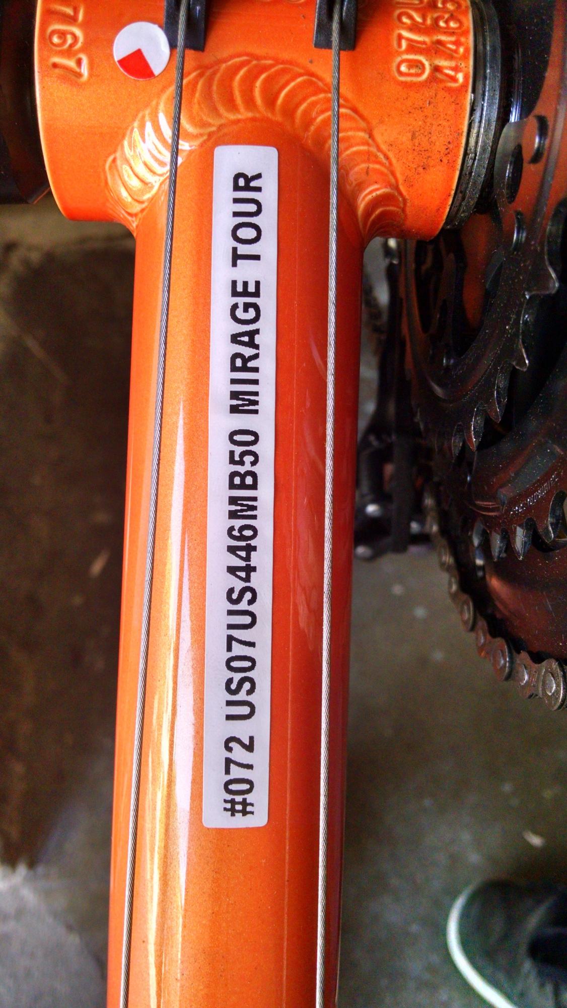 2014 Motobecane Mirage Tour Orange