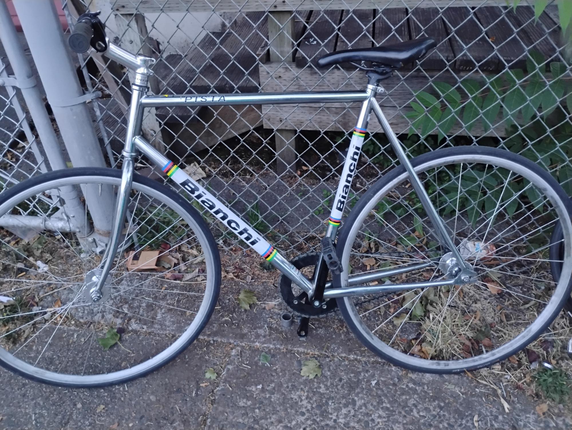 2018 Bianchi Pista Silver, gray or bare metal