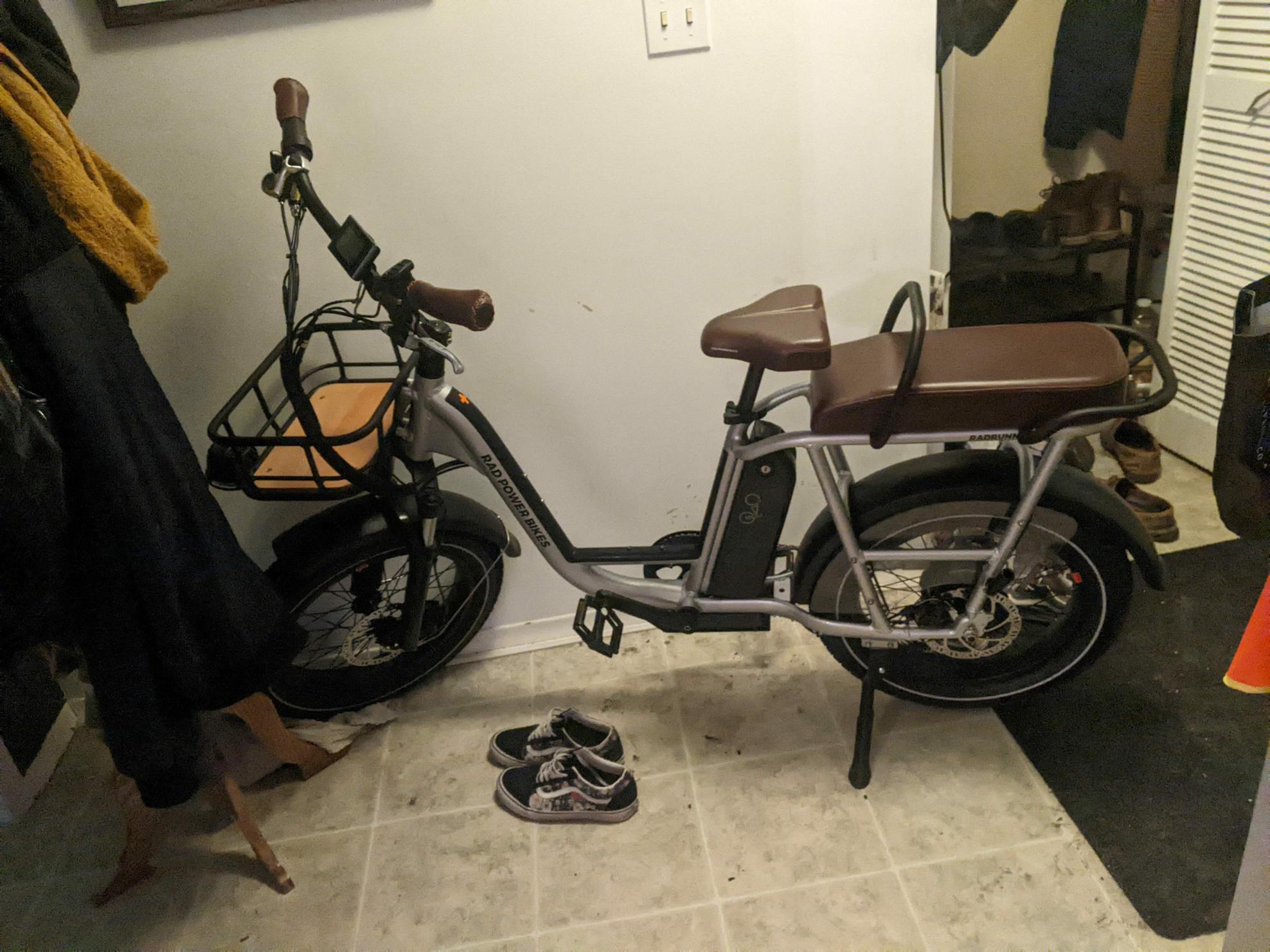 2022 Rad Power Bikes RadRunner Plus Silver, gray or bare metal and Black