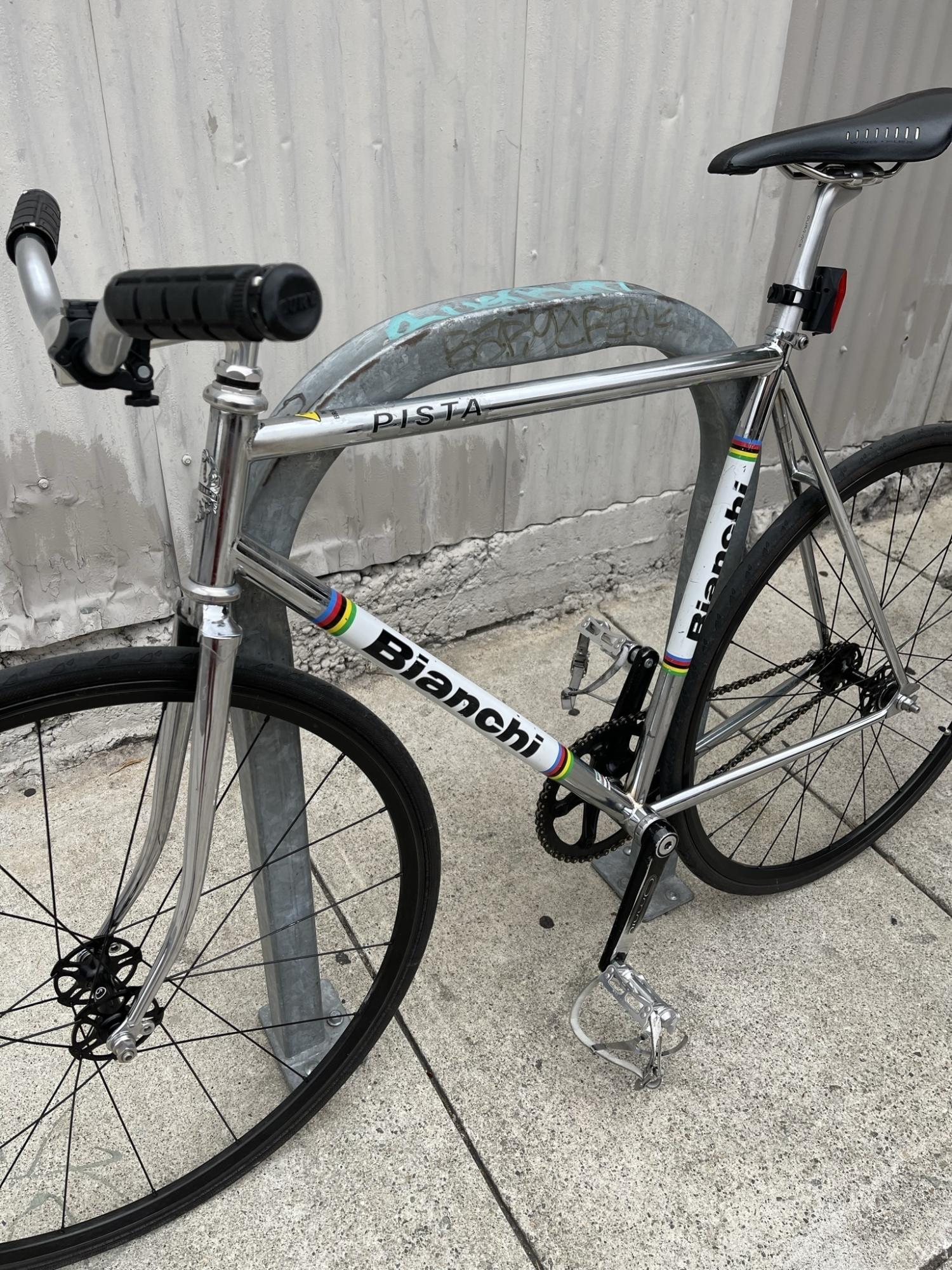 Bianchi Pista Silver, gray or bare metal