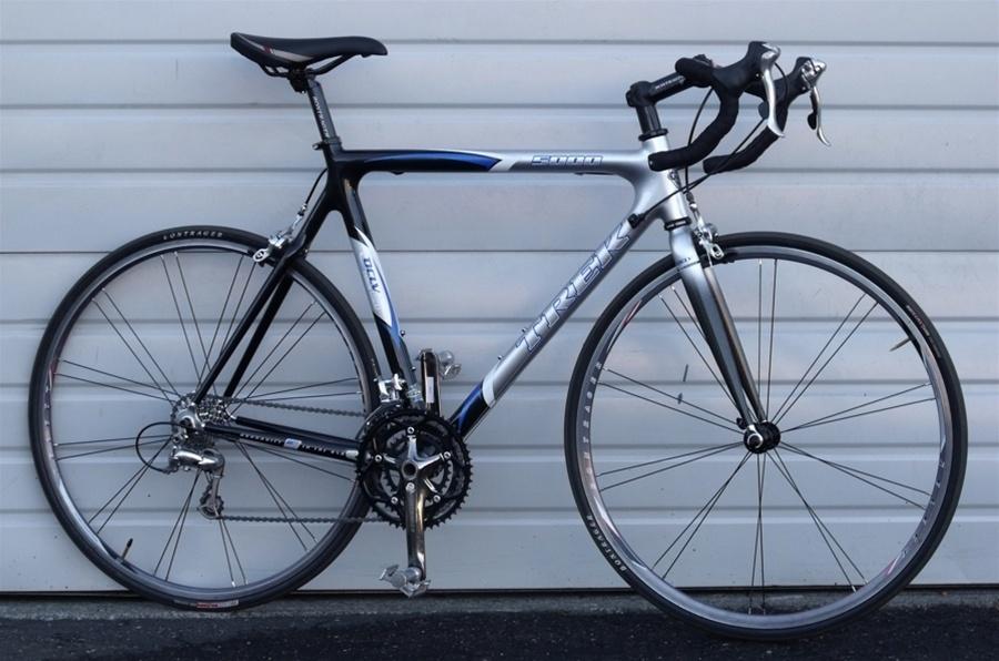 2005 Trek 5000 Silver or Gray, Blue, and Black