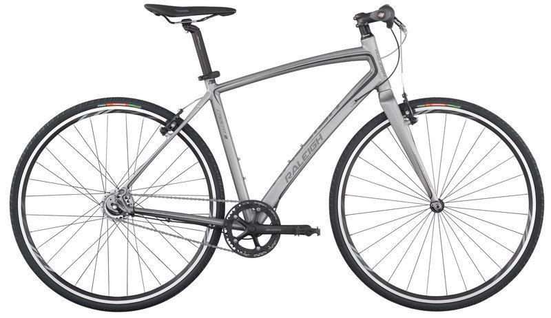 2012 Raleigh Cadent i8 for 6 ft. tall person. Had rear rack and 2 saddle bags. Silver or Gray