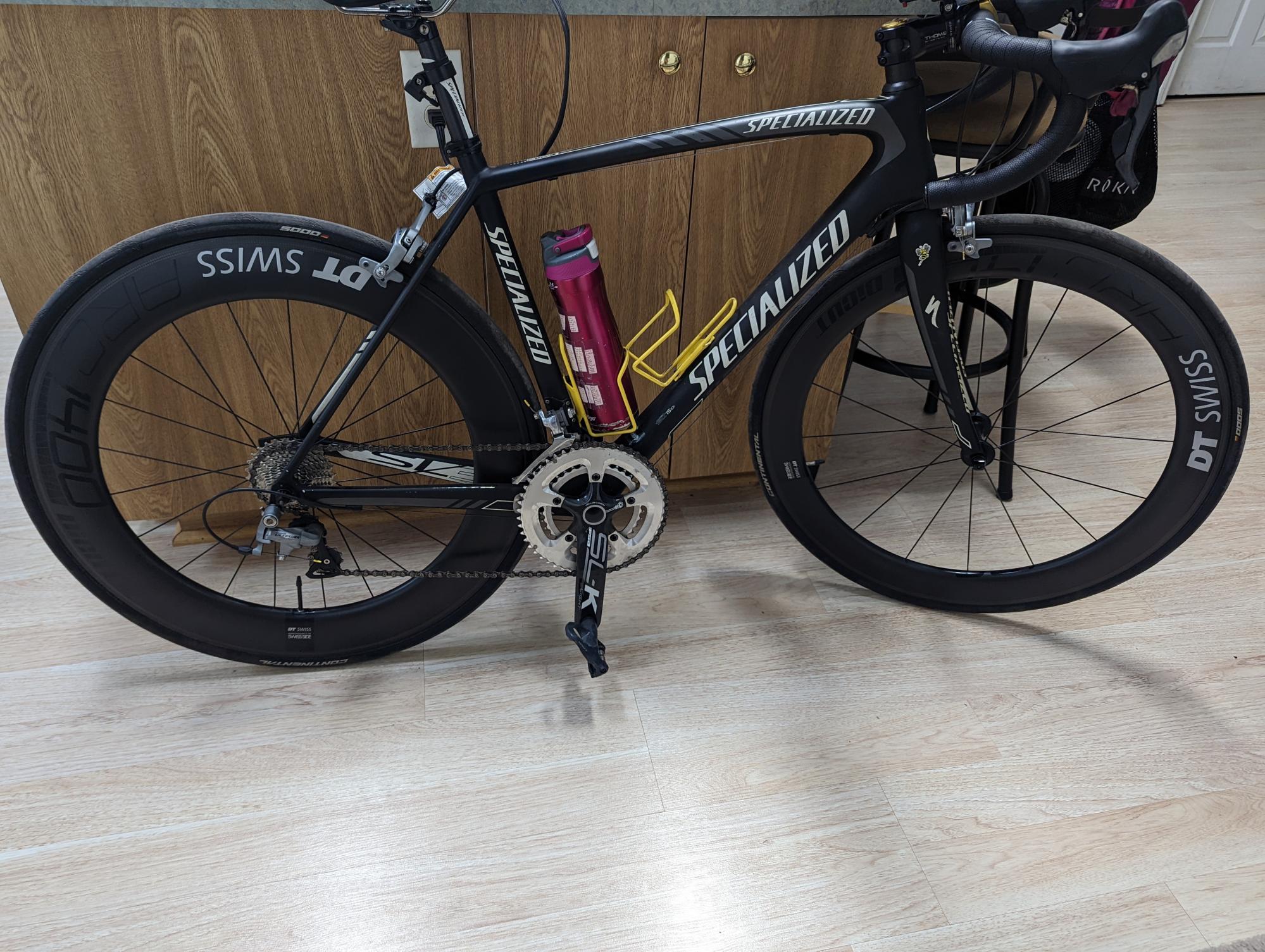 2012 Specialized Tarmac SL3 Expert Mid-Compact Black and White