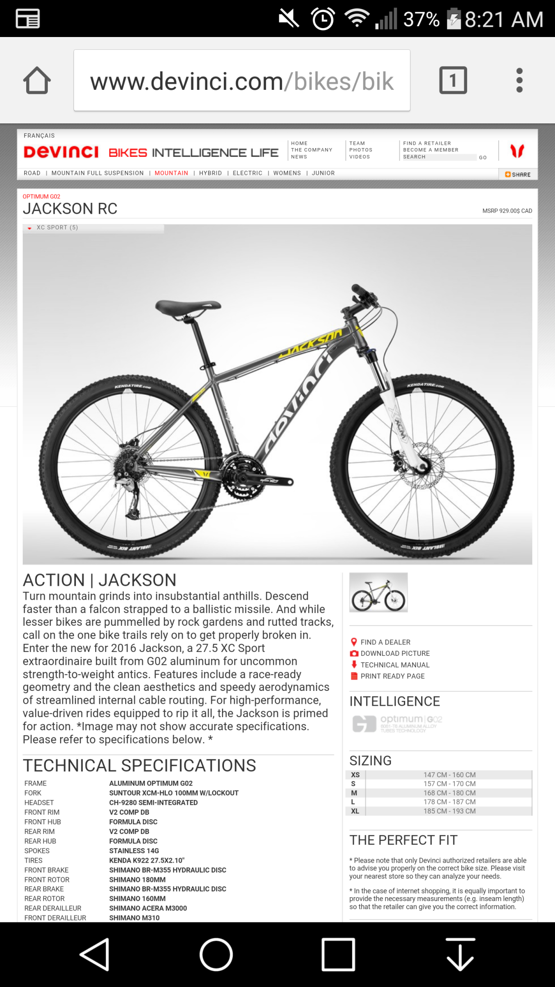 2016 Devinci Jackson rc Silver or Gray